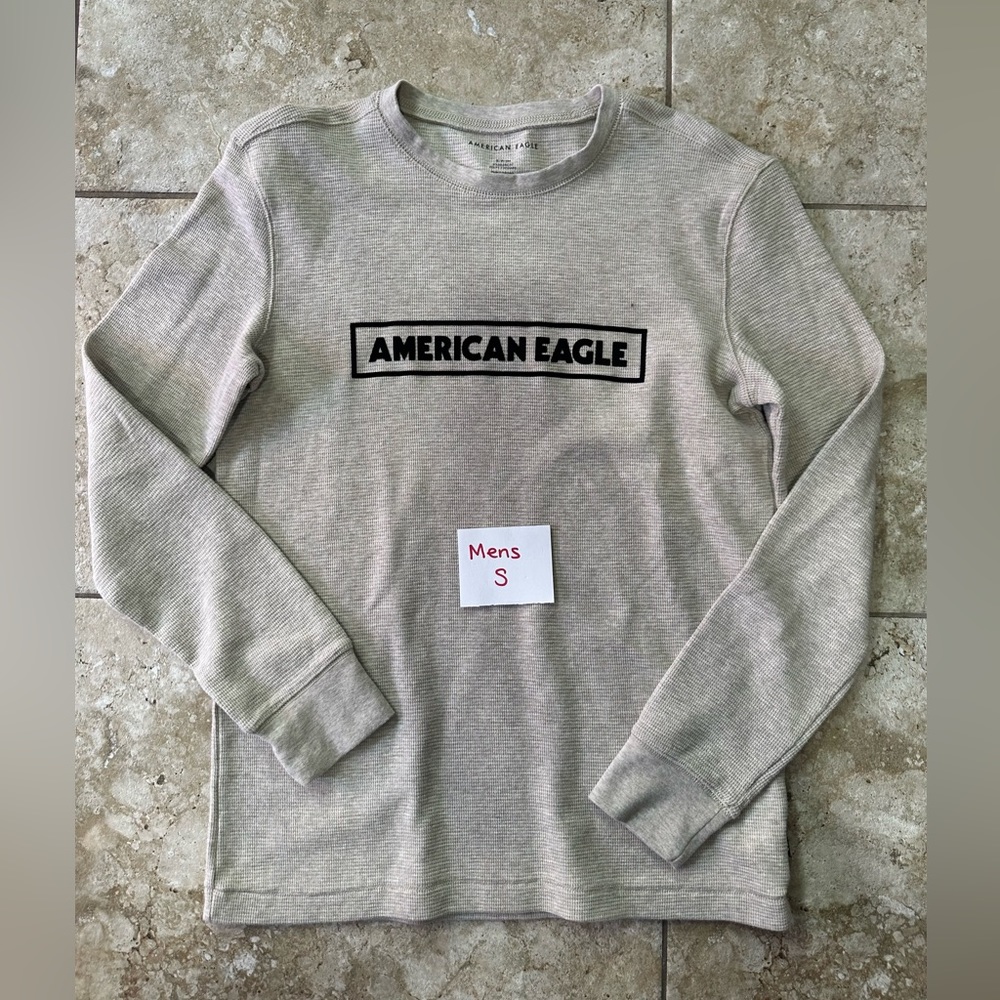 American Eagle waffle knit, long sleeve tea